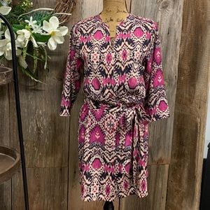 Anthropologie Maeve Ikat Frequencies Dress
